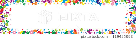 Flying latin letters. Colorful childish scattered Flying latin letters. Colorful childish scattered 119435098