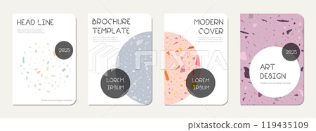 School notebook cover design. Terrazzo abstract School notebook cover design. Terrazzo abstract 119435109