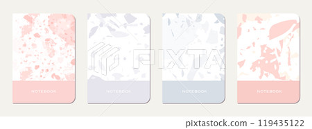 Note book cover design. Terrazzo abstract Note book cover design. Terrazzo abstract 119435122