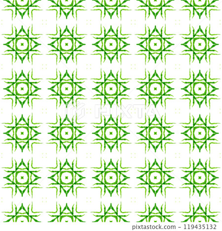 Watercolor medallion seamless border. Green Watercolor medallion seamless border. Green 119435132