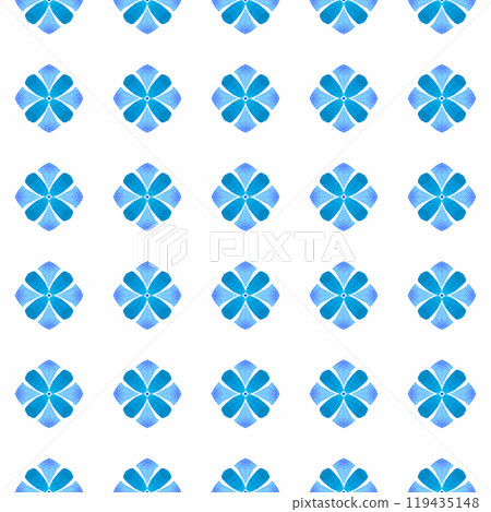 Tiled watercolor background. Blue stylish boho 119435148