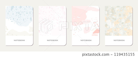 Brochure cover design. Terrazzo abstract Brochure cover design. Terrazzo abstract 119435155