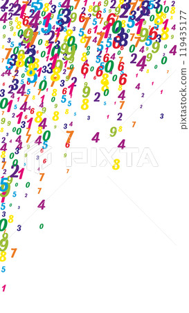 Scattered numbers. Colorful childish digits 119435177