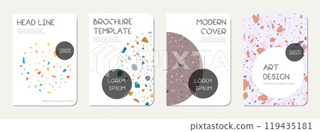 Notebook cover design. Terrazzo abstract 119435181