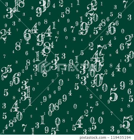 Concept of school background. White chalk numbers Concept of school background. White chalk numbers 119435194