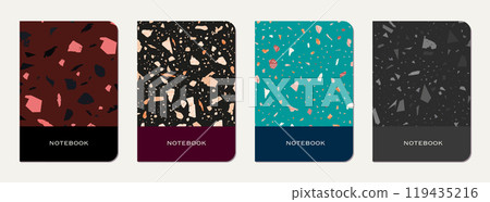 School diary cover design. Terrazzo abstract School diary cover design. Terrazzo abstract 119435216