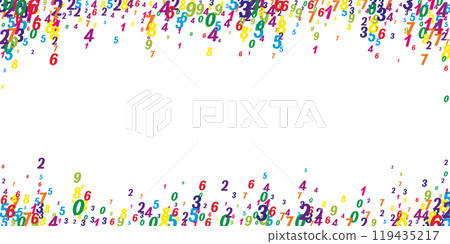 Scattered numbers. Colorful childish digits Scattered numbers. Colorful childish digits 119435217
