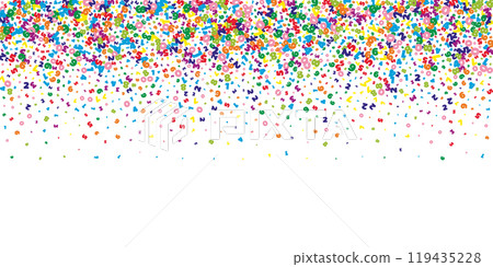 Flying latin letters. Colorful childish scattered Flying latin letters. Colorful childish scattered 119435228