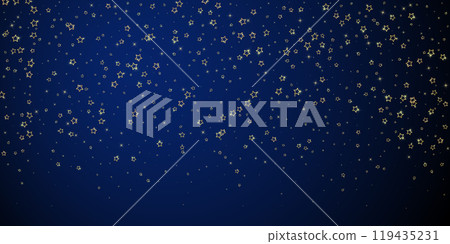 Gold sparkling star confetti. 119435231