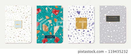Notepad cover design. Terrazzo abstract 119435232