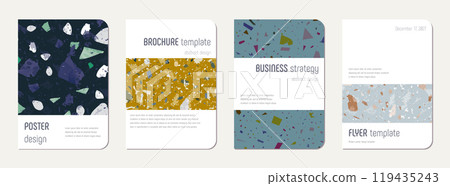 School notebook cover design. Terrazzo abstract School notebook cover design. Terrazzo abstract 119435243