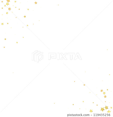 Magic stars vector overlay.  Gold stars scattered 119435256