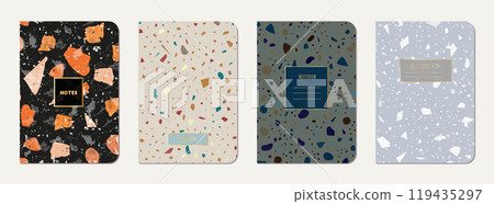 School diary cover design. Terrazzo abstract School diary cover design. Terrazzo abstract 119435297