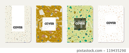 School notebook cover design. Terrazzo abstract School notebook cover design. Terrazzo abstract 119435298