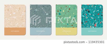 School notebook cover design. Terrazzo abstract 119435301