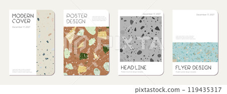 Notebook cover design. Terrazzo abstract 119435317