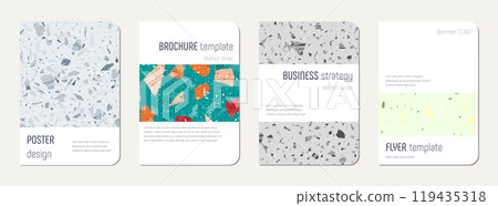 Notebook cover design. Terrazzo abstract 119435318