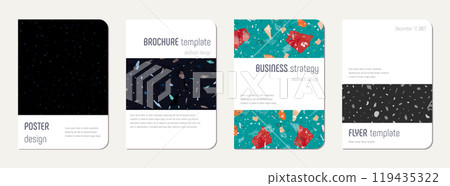 Note book cover design. Terrazzo abstract Note book cover design. Terrazzo abstract 119435322