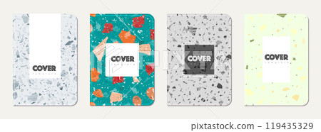 School diary cover design. Terrazzo abstract School diary cover design. Terrazzo abstract 119435329