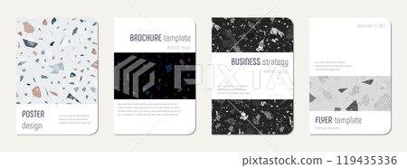 School notebook cover design. Terrazzo abstract School notebook cover design. Terrazzo abstract 119435336