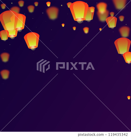 Loy krathong festival card. 119435342
