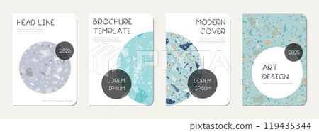 Notepad cover design. Terrazzo abstract Notepad cover design. Terrazzo abstract 119435344