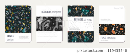 School diary cover design. Terrazzo abstract 119435346