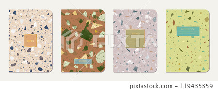 Brochure cover design. Terrazzo abstract 119435359