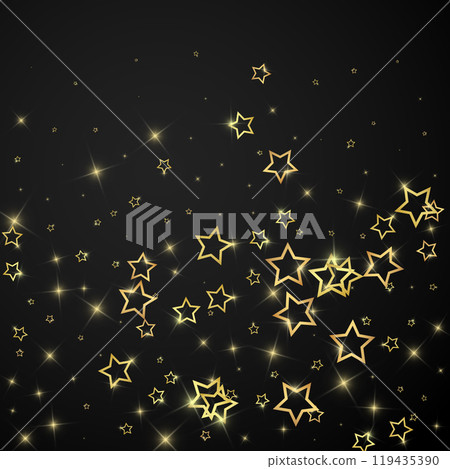Christmas spirit. Scattered falling stars. 119435390
