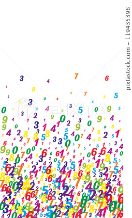 Falling colorful numbers. Math study concept with Falling colorful numbers. Math study concept with 119435398