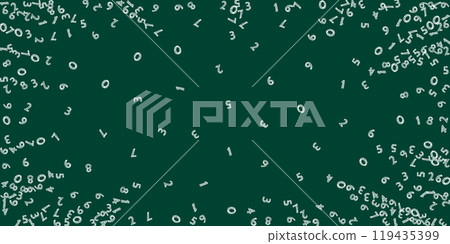 Flying latin letters. Colorful childish scattered 119435399