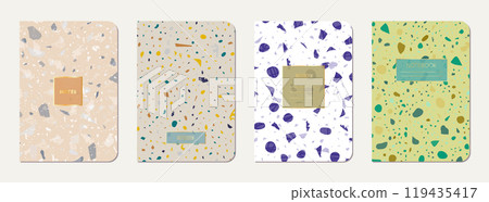 Notebook cover design. Terrazzo abstract 119435417
