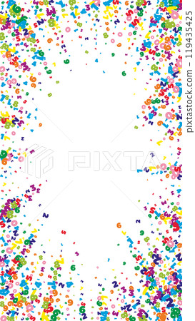 Flying latin letters. Colorful childish scattered Flying latin letters. Colorful childish scattered 119435425