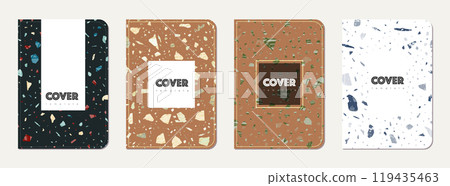 Notebook cover design. Terrazzo abstract 119435463