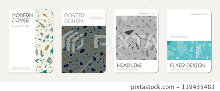 Notepad cover design. Terrazzo abstract 119435481