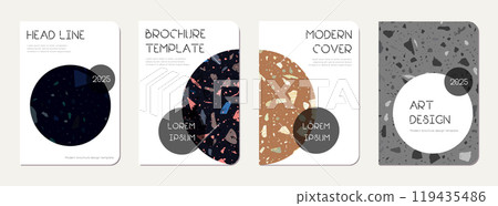 School diary cover design. Terrazzo abstract 119435486