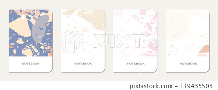 School notebook cover design. Terrazzo abstract 119435503