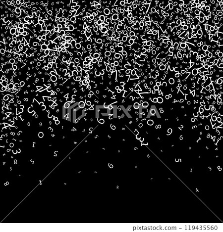 Flying latin letters. Colorful childish scattered Flying latin letters. Colorful childish scattered 119435560