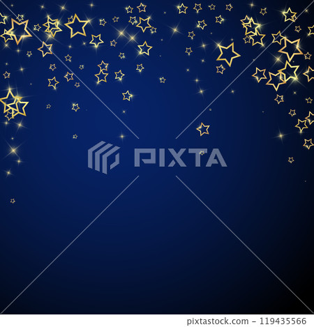 Christmas spirit. Scattered falling stars. 119435566