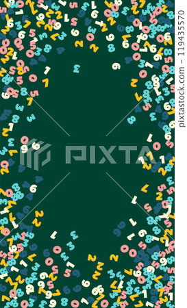 Flying latin letters. Colorful childish scattered 119435570