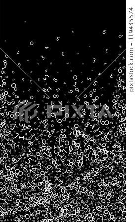 Flying latin letters. Colorful childish scattered 119435574