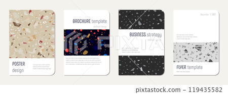 School diary cover design. Terrazzo abstract 119435582