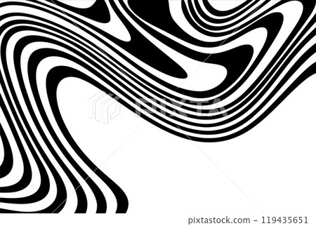 Illustration vector graphic of optical art abstract background liquify lines design. Eps 10 119435651