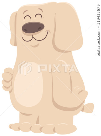 funny cartoon beige dog animal character funny cartoon beige dog animal character 119435679