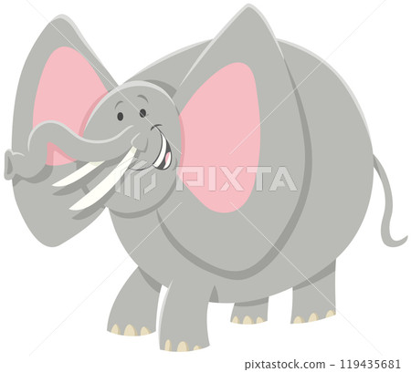 cartoon African elephant animal character cartoon African elephant animal character 119435681