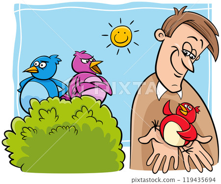 bird in the hand worth two in the bush cartoon bird in the hand worth two in the bush cartoon 119435694