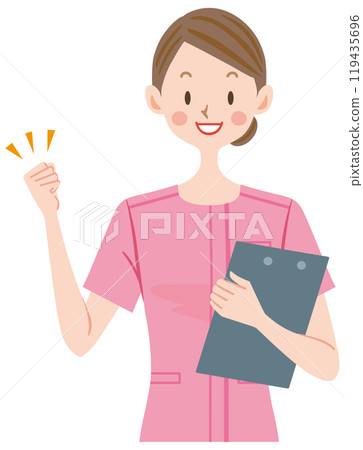 Illustration of a nurse, beauty, esthetician 119435696