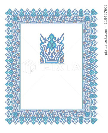 Vintage traditional realistic black and color frames set on white background isolated vector illustration 119437602