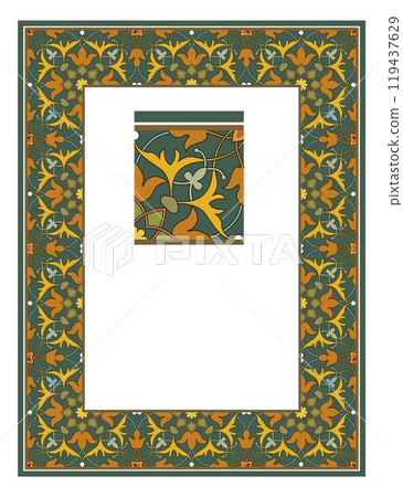 Vintage traditional realistic black and color frames set on white background isolated vector illustration 119437629