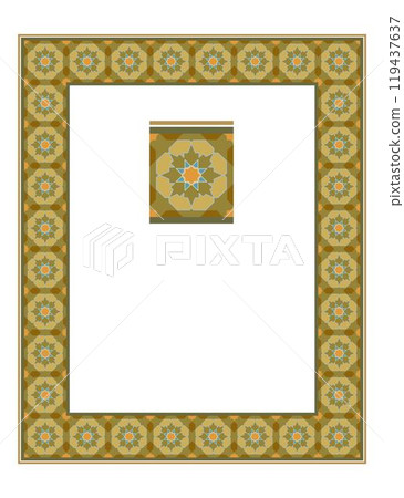 Vintage traditional realistic black and color frames set on white background isolated vector illustration 119437637